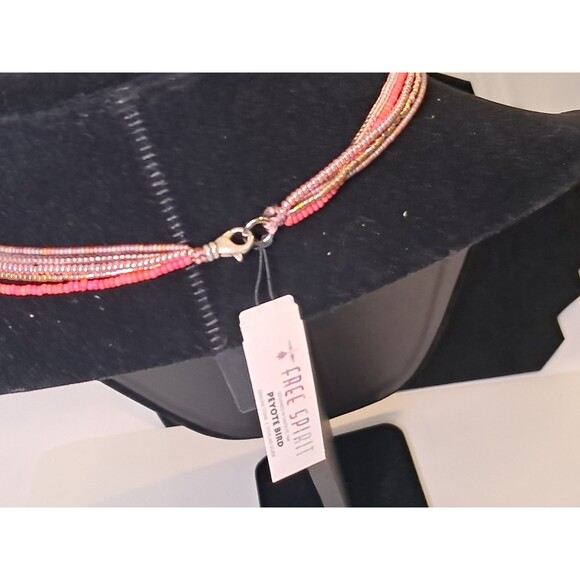 Peyote Bird Multi Strand Multicolor Circular 925 Silver Pendant Necklace 18" NWT - Picture 6 of 10